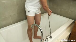 A Young Stud with Suds in a Tub!