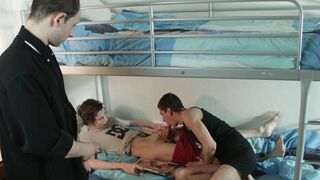 Victor Barebacks Two Horny Twinks