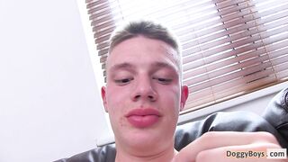 Uncut wanking boy Stepan busts a nut