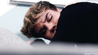 Slutty Femboy Gets Cum Smeared Into His Makeup