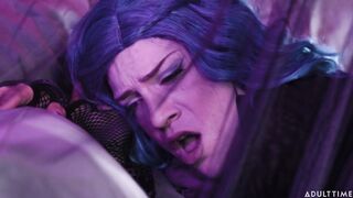 Masked Goth Femboy Bounces On Huge Cock