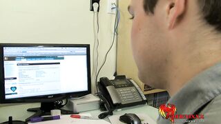 Dustin fucks Wesley in the Workplace