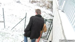 Two Sexy Hunks Fuck Outdoors For Money