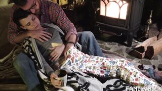 Dad Son Family Cabin Retreat